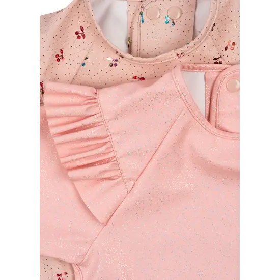 Konges Slojd Konges Slojd | Lot de 2 bavoirs avec manches et volants Cherry Sparkle