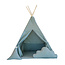 Moje Moje | Tente tipi en coton + 2 coussins et tapis de jeu - Aqua
