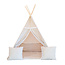 Moje Moje | Tente tipi en coton + 2 coussins et tapis de jeu - Latte
