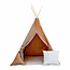 Moje Moje | Tente tipi en coton + 2 coussins et tapis de jeu - Sweet Caramel