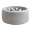 Moje Moje | Piscine à balles Teddy - Gris 90 x 40 cm + balles
