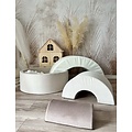 Moje Moje | Set de jeu arc-en-ciel + piscine à balles- beige  90 x 30 cm + 200 balles
