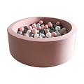 Moje Moje | Piscine à balles en coton - Rose 90 x 30 cm + balles