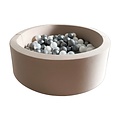 Moje Moje | Piscine à balles en coton - Beige 90 x 30 cm + balles