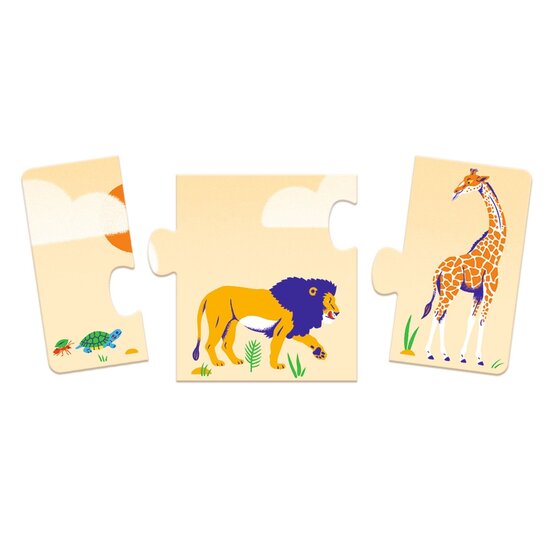 Djeco Djeco | Puzzle Frise Petit et Grand - 10 pièces