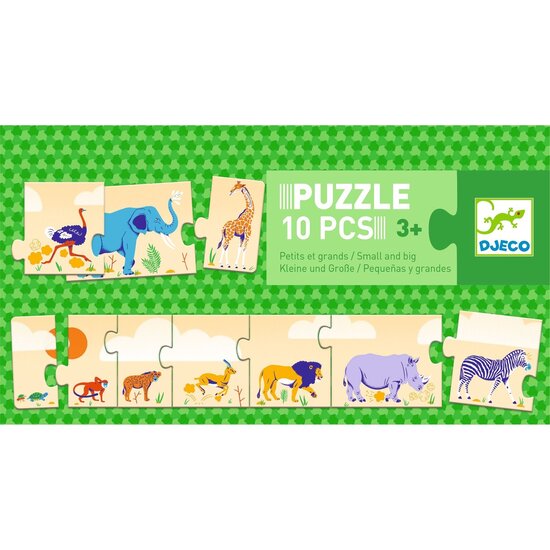 Djeco Djeco | Puzzle Frise Petit et Grand - 10 pièces