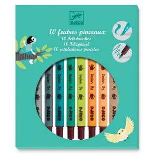 Djeco | 10 Feutres Pinceaux - Couleurs Tertiaires