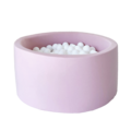 Moje Moje | Piscine à balles en coton - Rose 90 x 40 cm + balles