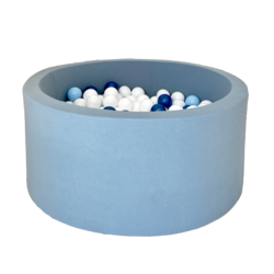 Moje | Piscine à balles en coton - Bleu 90x40 cm + Balles