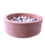 Moje Moje | Piscine à balles en velours doux - Rose framboise 90x30 cm + Balles