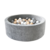 Moje Moje | Piscine à balles en velours doux  - Gris 90x30 cm + Balles