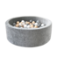 Moje Moje | Piscine à balles en velours doux - Gris 90x30 cm + Balles