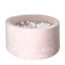 Moje Moje | Piscine à balles en velours doux - Rose clair 90x40 cm + Balles