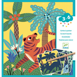 Djeco cartes à gratter Grosses bêtes 3-6 ans