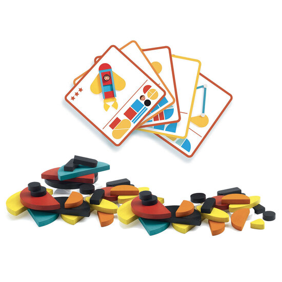 Djeco Jeu de construction Djeco Ze Geo Vroum +3 ans