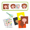 Djeco Créer avec des stickers coiffeur - Djeco