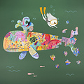Djeco Djeco puzzle art baleine 150 pièces