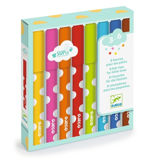 Djeco Djeco feutres lavables 8pcs
