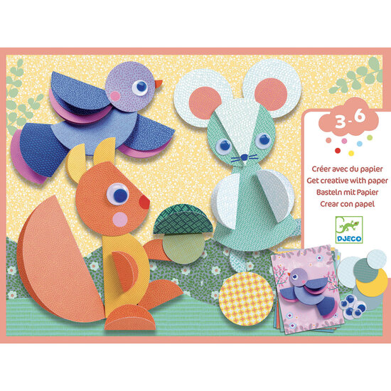 Djeco Djeco créer avec du papier animaux 3-6 ans