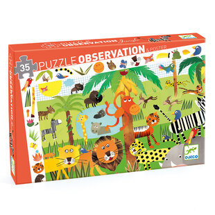 Djeco puzzle d'observation Jungle +3a 35pcs
