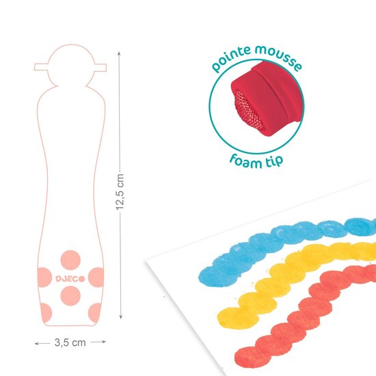 Djeco Marqueurs mousse 6 pièces - Djeco