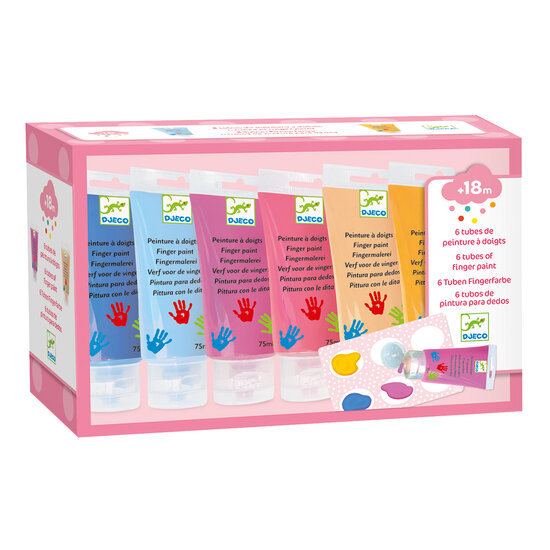Djeco Peinture à doigt sweet 6 tubes - Djeco