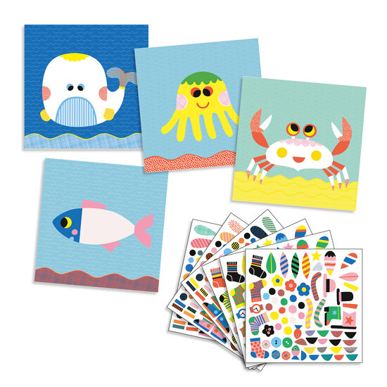 Djeco Djeco stickers créer des animaux marins