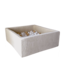 Moje Moje | Piscine à balles carrée en velours doux - Écru 106x106x40 cm + Balles