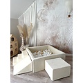 Moje Moje | Velours doux 3 éléments + piscine à balles - Écru 106 x 106 x 40 cm + 400 balles