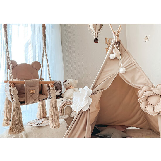 Baby Steps Baby Steps | Balançoire en Velours Beige