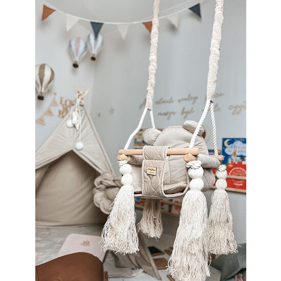 Baby Steps Baby Steps | Balançoire en Velours Beige
