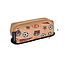 Caramel et Cie Caramel & Cie | Double pochette pour stylo Brown Acadamy