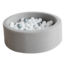 Moje Moje | Piscine à balles Bouclé - Gris 90x30 cm + Balles