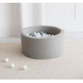 Moje Moje | Piscine à balles Bouclé - Gris 90x40 cm + Balles