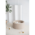 Moje Moje | Piscine à balles Bouclé - Beige 90x40 cm + Balles
