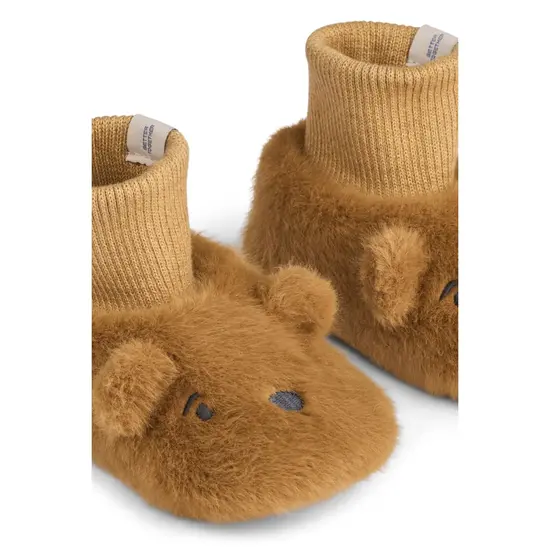 Liewood Liewood | Pantoufles en peluche Beth Bear - Golden Caramel
