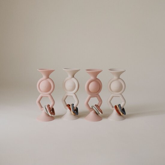 Mushie Mushie | Jouet pour chaise haute Hexapop Suction Blush