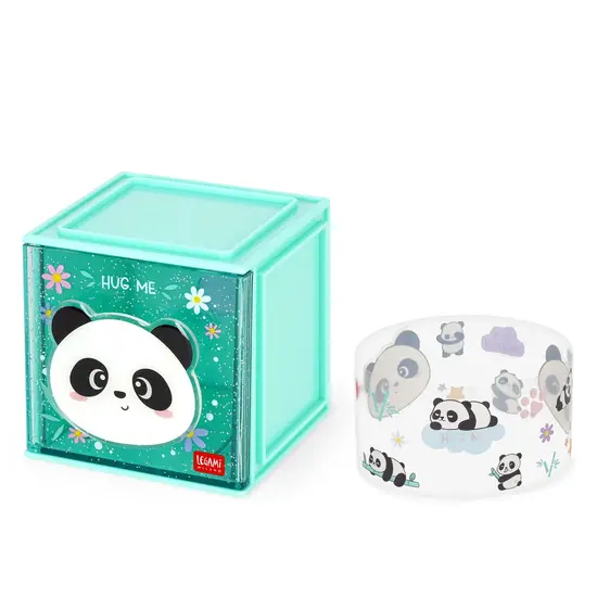 Legami Legami | Boîte de rangement empilable pour bureau - Cutie Cube - Panda