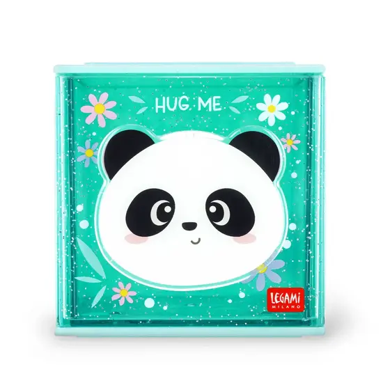 Legami Legami | Boîte de rangement empilable pour bureau - Cutie Cube - Panda