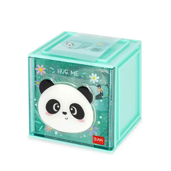 Legami Legami | Boîte de rangement empilable pour bureau - Cutie Cube - Panda