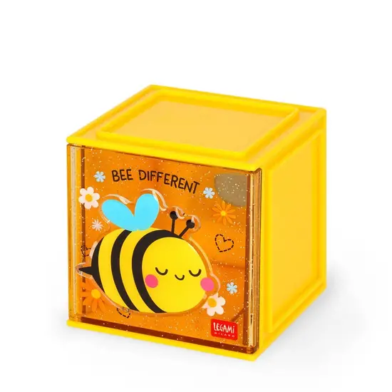 Legami Legami | Boîte de rangement empilable pour bureau - Cutie Cube - Bee