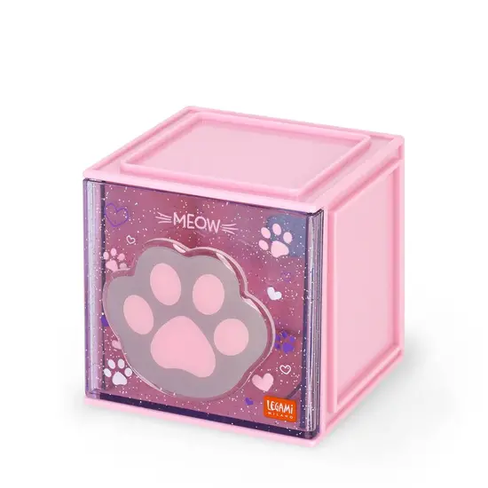Legami Legami | Boîte de rangement empilable pour bureau - Cutie Cube - Kitty
