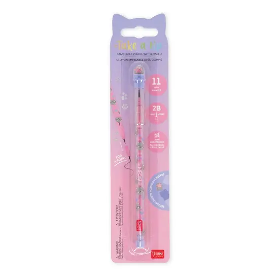 Legami Legami | Crayon empilable avec gomme - Prenez un conseil - Kitty