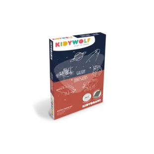 Kidywolf | Recharge Kidydraw - Mini cartes supplémentaires sur le thème de la galaxie et des dinosaures