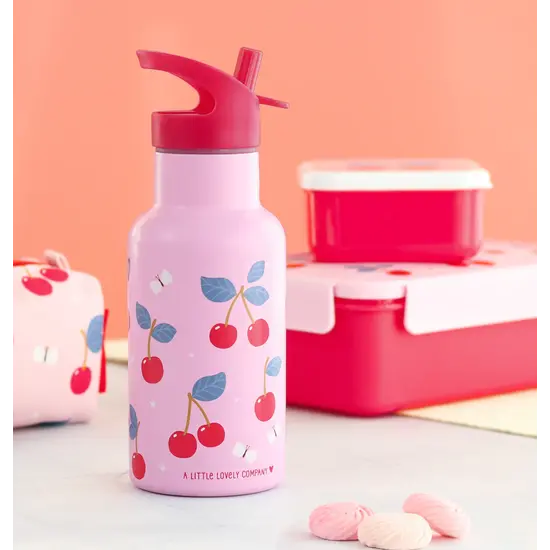 A Little Lovely Company A Little Lovely Company | Bouteille en acier inoxydable Cerises