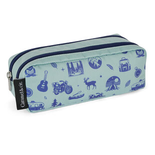 Caramel & Cie | Double pochette pour stylo Blue Wild Trip
