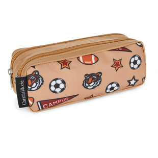 Caramel & Cie | Double pochette pour stylo  Brown Acadamy