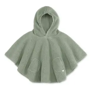 Bemini | Poncho Softy Teddy Kaki Outside Poncho de voyage vert 9-36 mois
