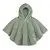 Bemini Bemini | Poncho Softy Teddy Kaki Outside Poncho de voyage vert 9-36 mois