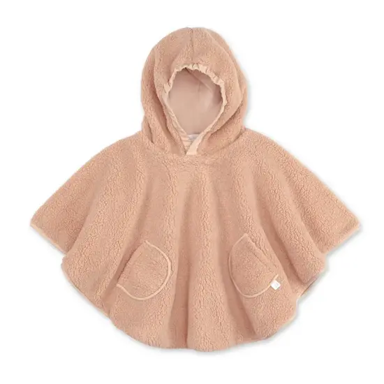 Bemini Bemini | Poncho Softy Teddy Naturel Outside Poncho de voyage 9-36 mois